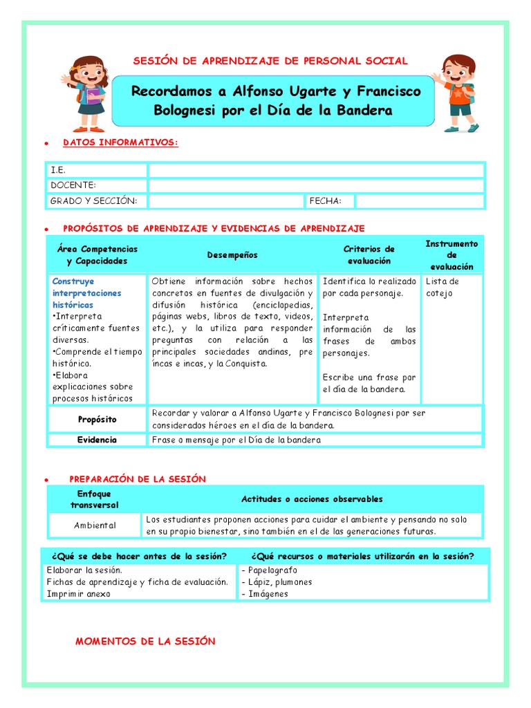 SESIÓN 07 Junio PS DIA DE LA BANDERA | PDF
