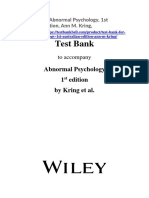 Test Bank For Abnormal Psychology 1st Australian Edition Ann M Kring