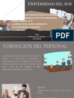 Formación de Personal y Motivación