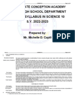 Science 10 Syllabus