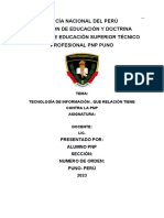 Tecnología de Información, Que Relación Tiene Contra La PNP 1789