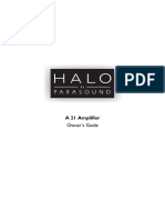 Parasound Halo A21 Manual