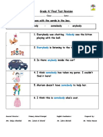 Final Test Revision - (Answer Key)