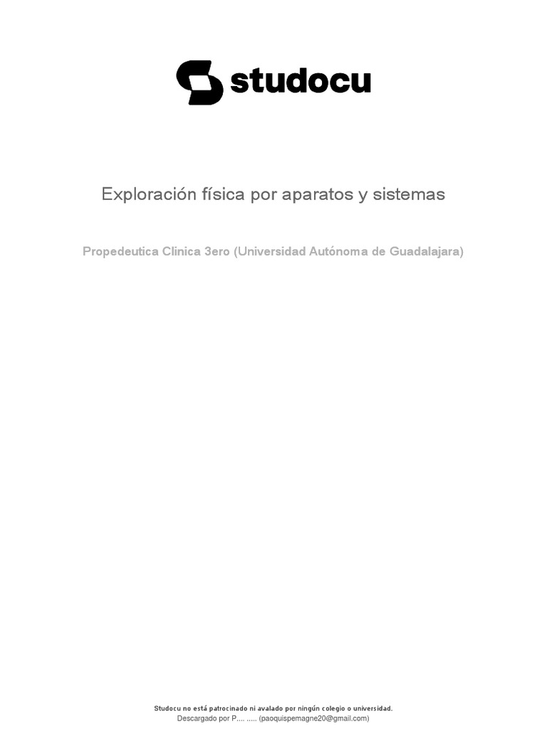 Exploracion Fisica Por Aparatos y Sistemas