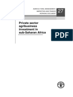 Private Sector Agribusiness Investment in Sub-Saharan Africa