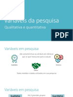 Aula 2 - 2° Bimestre - Variáveis Da Pesquisa - Qualitativa e Quantitativa