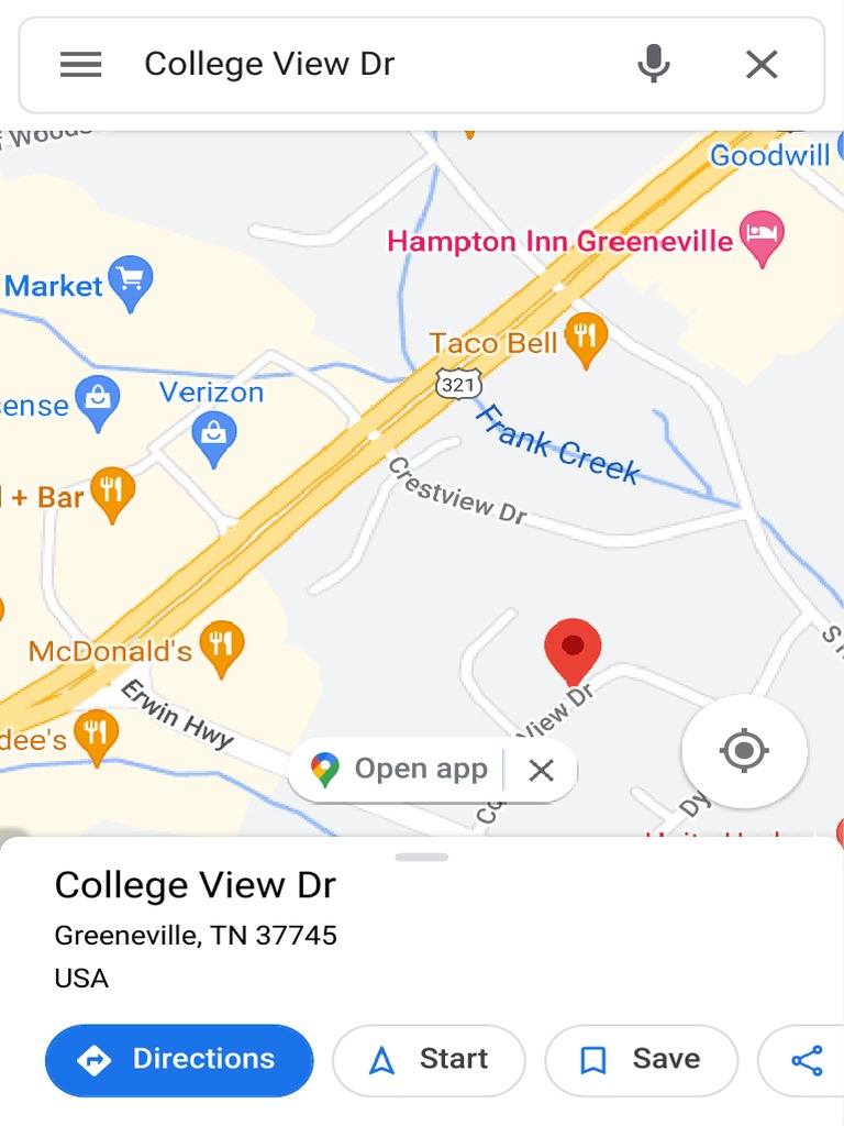 College View DR Google Maps PDF