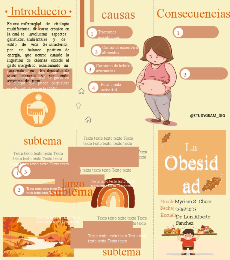 Causas y Consecuencias de la Obesidad | PDF | Obesidad | Nutrición