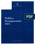 700 DGP NR 2023 Ppe23 Politica Presupuestaria