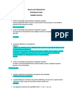 Banco de Preguntas de Expresión Oral Primer Parcial