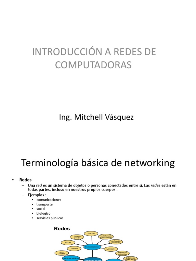 Introducción a Redes de Computadoras | PDF | Red de computadoras ...