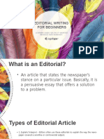 Editorial Writing - Guide For Students