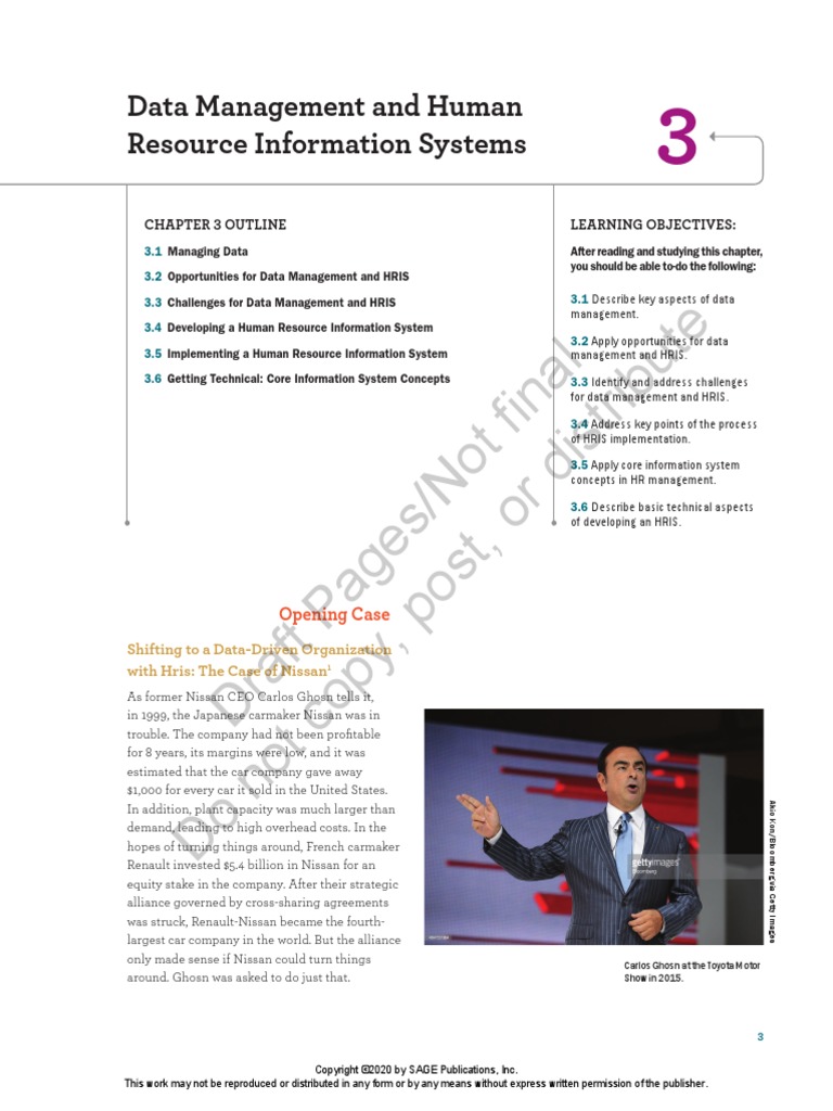 Bauer HRM Chapter 3 Data Management and HR Information Systems 0 | PDF ...