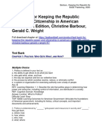 Test Bank For Keeping The Republic Power and Citizenship in American Politics 9th Edition Christine Barbour Gerald C Wright 97