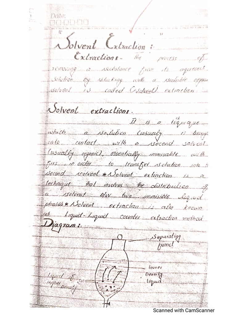 Analytical - Solvent Extraction Notes | PDF