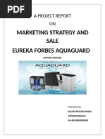 A PROJECT On Marketing Strategy and Sales Eureka Forbes Aquaguard