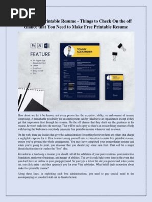 Printable Resume