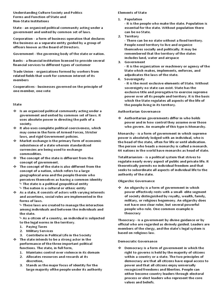 UCSP Reviewer PDF Social Status Banks