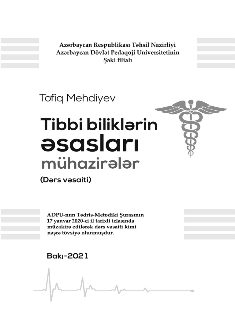 Tibbi Biliklerin Esaslari Muhazireler | PDF