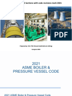 Details of ASME Sections With Code Revisions Mark 2021