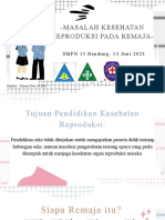 Masalah Kesehatan Reproduksi Pada Remaja-: SMPN 15 Bandung, 14 Juni 2023