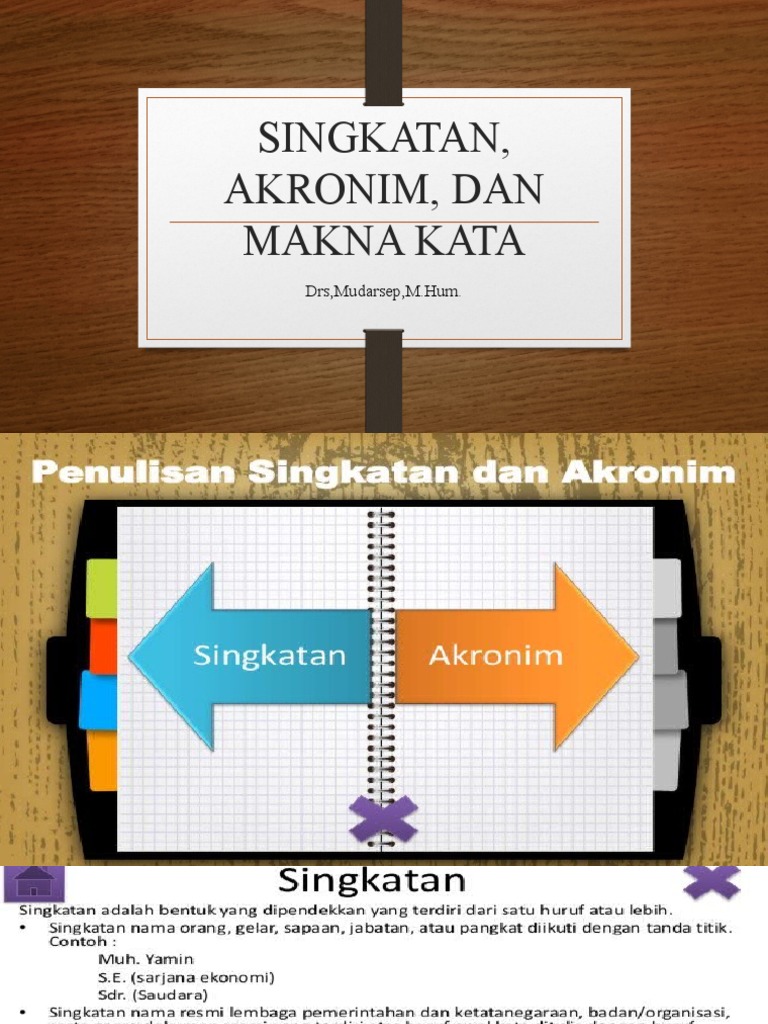 SINGKATAN, AKRONIM, DAN MAKNA KATA-BI | PDF