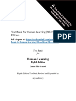Test Bank For Human Learning 8th Edition 8th Edition