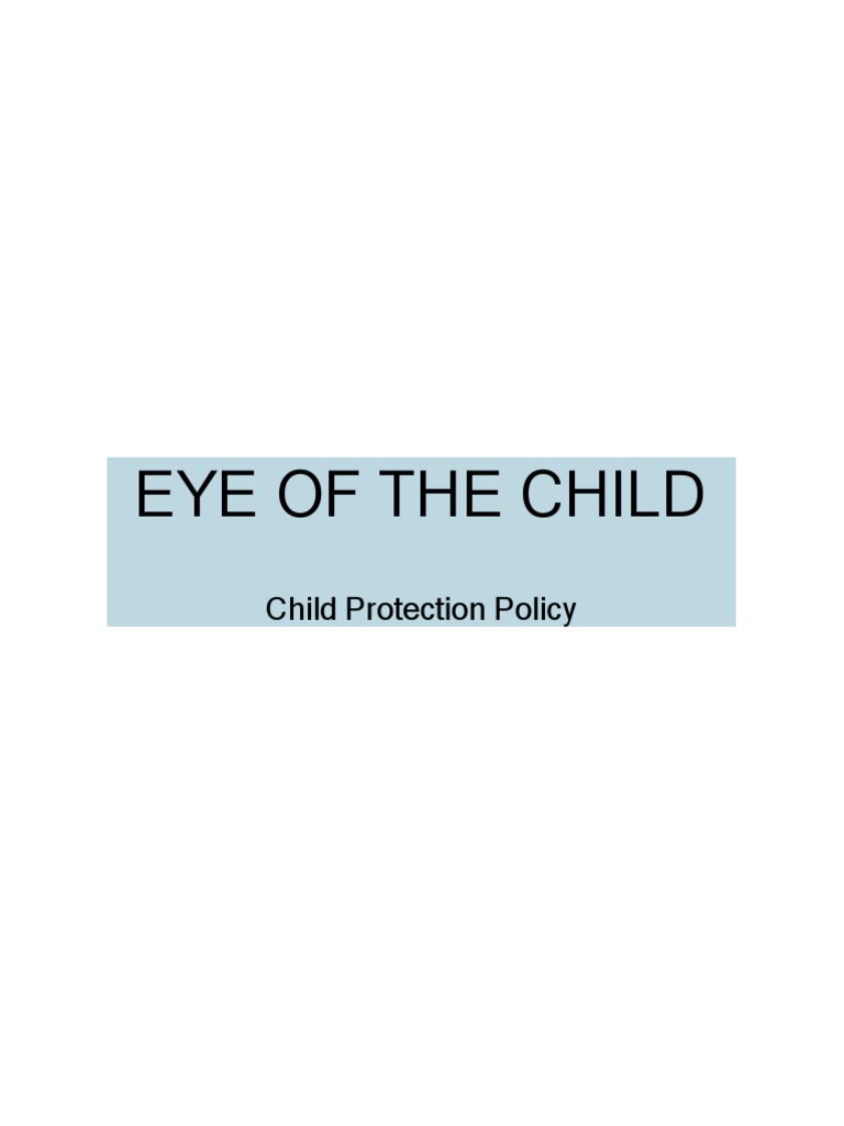 Child Protection Policy | PDF | Child Protection | Child Abuse
