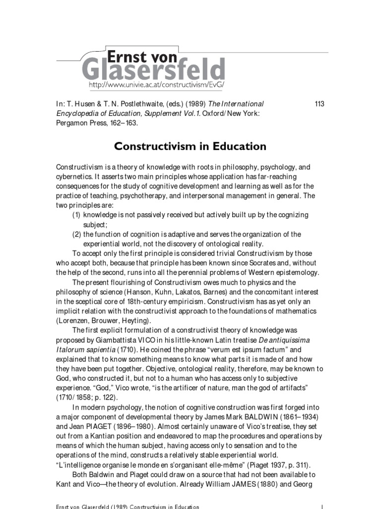 Trivial Constructivism Explained | PDF | Constructivism (Philosophy Of ...