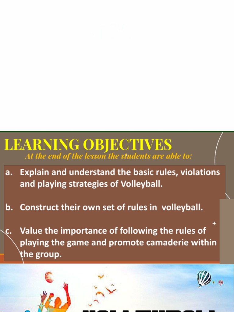 Rules in Volleyball PDF Volleyball Rules