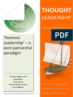 Feminist Leadership' - A Post Patriarchal Paradigm