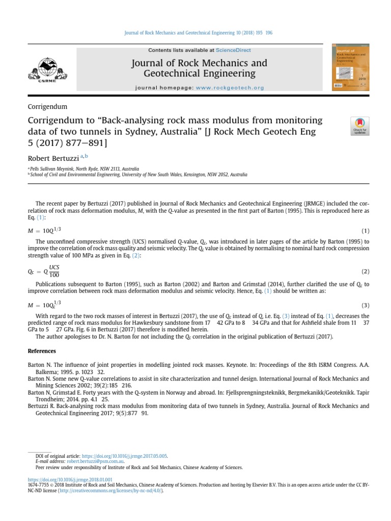 Journal of rock mechanics and geotechnical engineering corrigendum