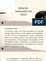 Being An Ambassador For Christ