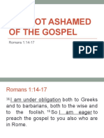 I Am Not Ashamed of The Gospel