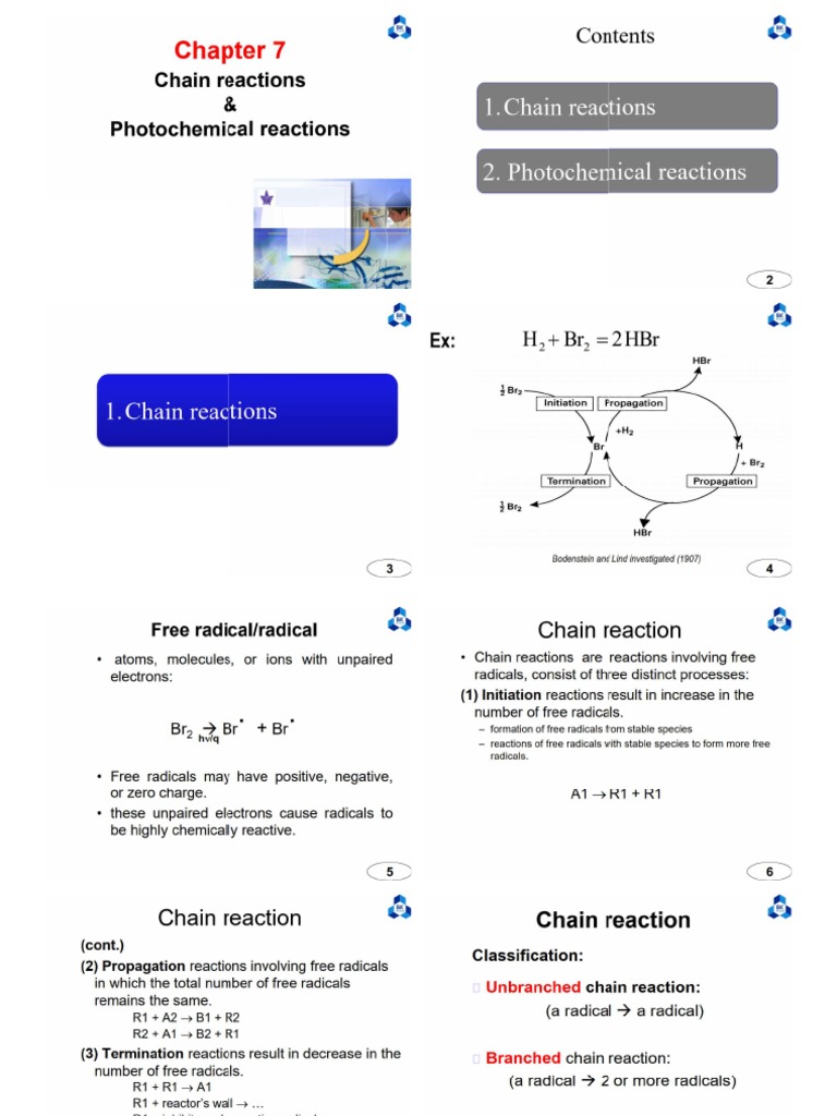 Chapter 7 Chain reactions & photochemical reactions PDF