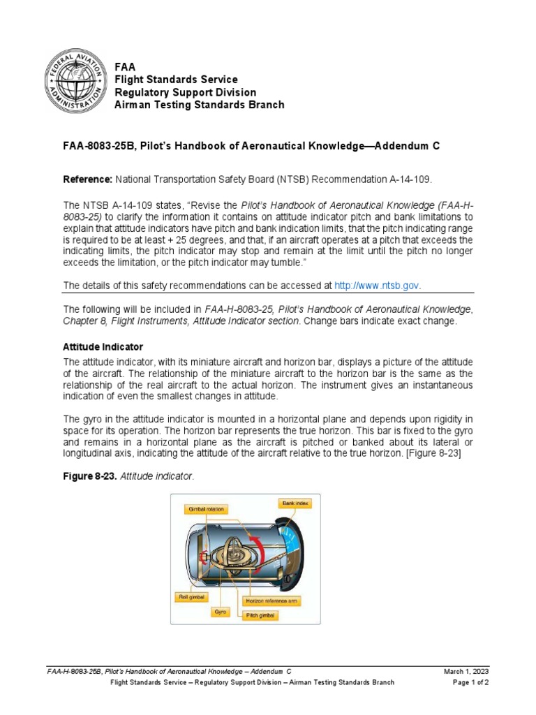 PHAK Addendum C PDF Aircraft Aviation