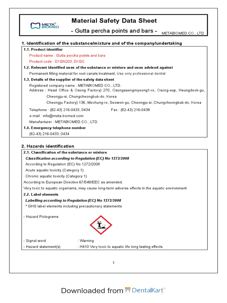 Safet+Data+Sheet+-+GP+Points+(1)(1) | PDF | Occupational Safety And ...