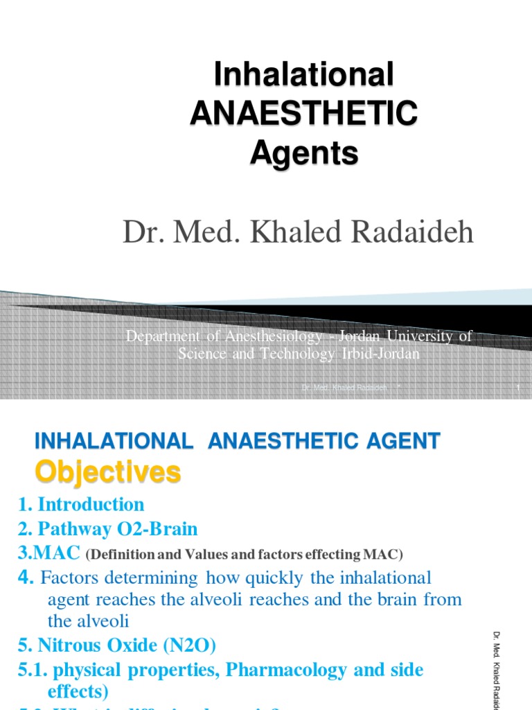 2 Inhalational Anesthtic Agents Download Free PDF Anesthesia