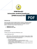 SPMB Mandiri Universitas Jenderal Soedirman (SPMB Mandiri Unsoed) 2023