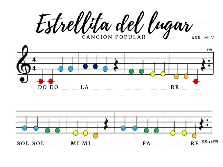 Estrellita del lugar: Canción popular | PDF