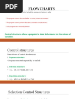 Lecture 8 Control Structures, Pseudocode and Flowcharts - 1