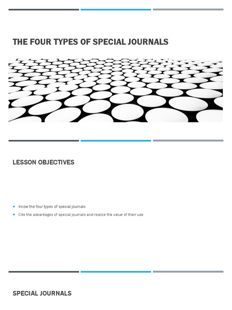 The Four Types of Special Journals PDF Debits And Credits Receipt