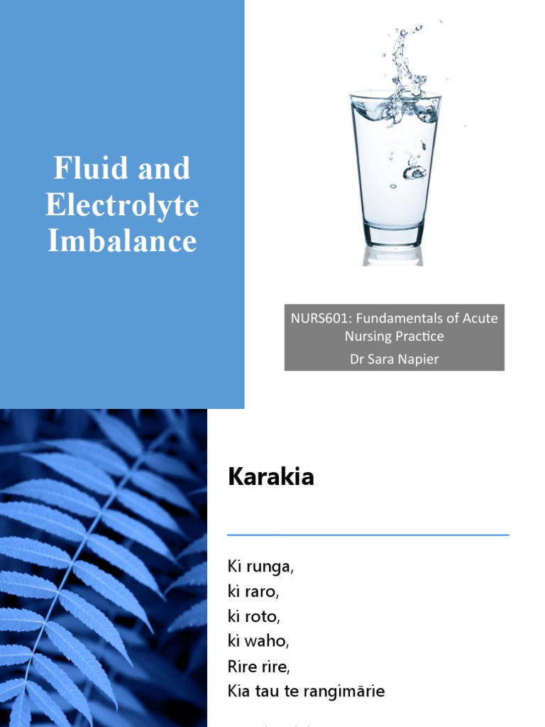 Fluid And Electrolyte Imbalance Nurs601 Fundamentals Of Acute Nursing