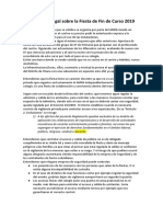 Informe Base Legal Sobre La Fiesta de Fin de Curso