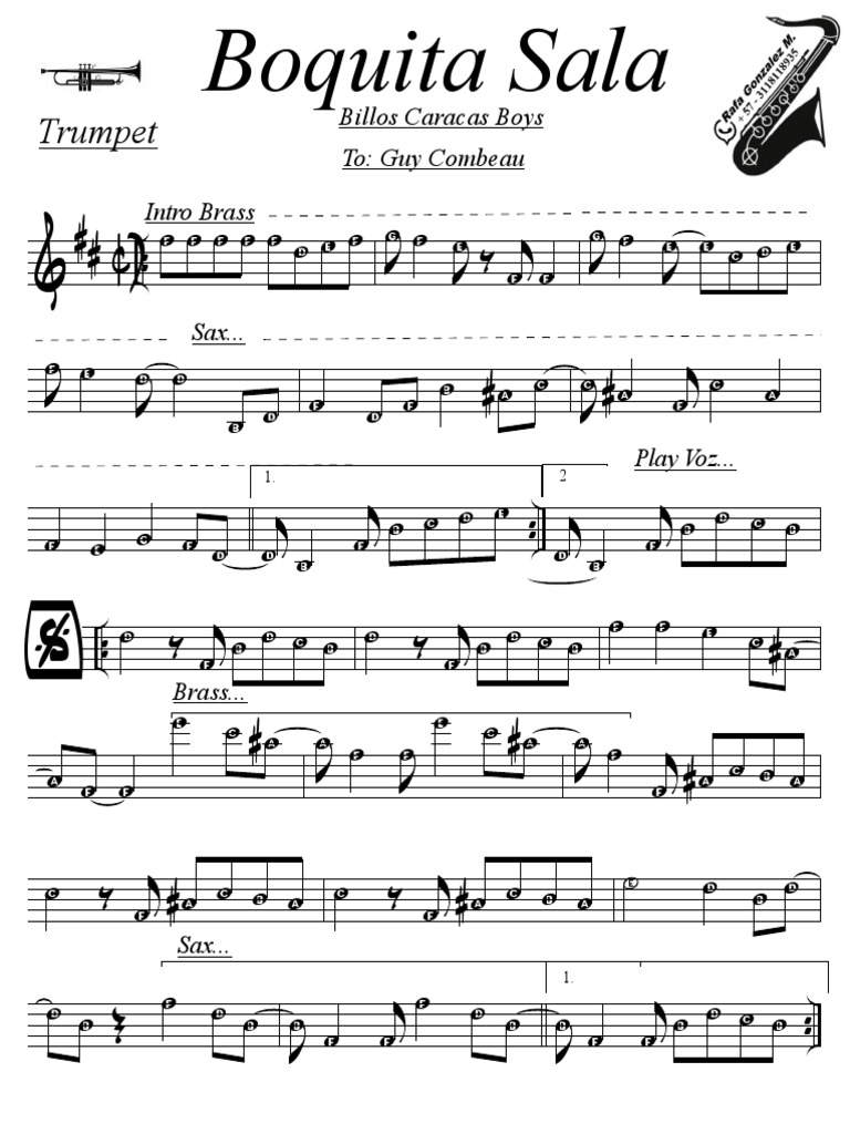 Boquita Sala..trumpet Instrumental | PDF | Aerófonos | Instrumentos ...