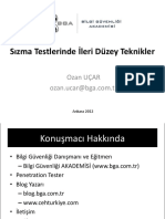 Sızma Testlerinde İleri Düzey Teknikler: Ozan UÇAR