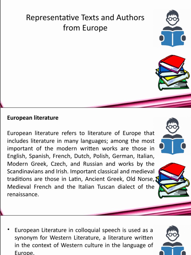 Lesson 4 Representative Authors and Text From Europe | PDF | Harry ...