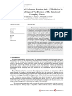 Implementation of Preference Selection Index (PSI) Method in The System of Support The Decision of The Selectionof Exemplary Nurses