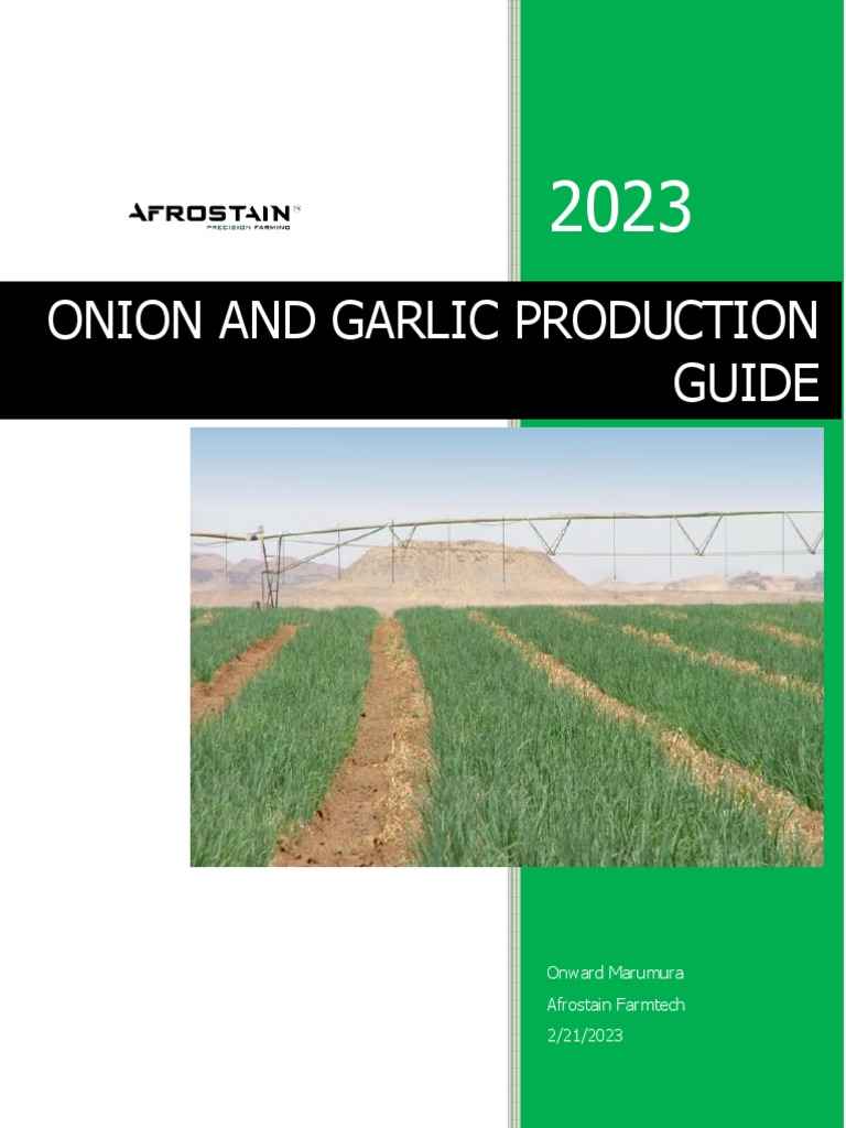 Afrostain Farmtech Onion Production Guide PDF Onion Garlic