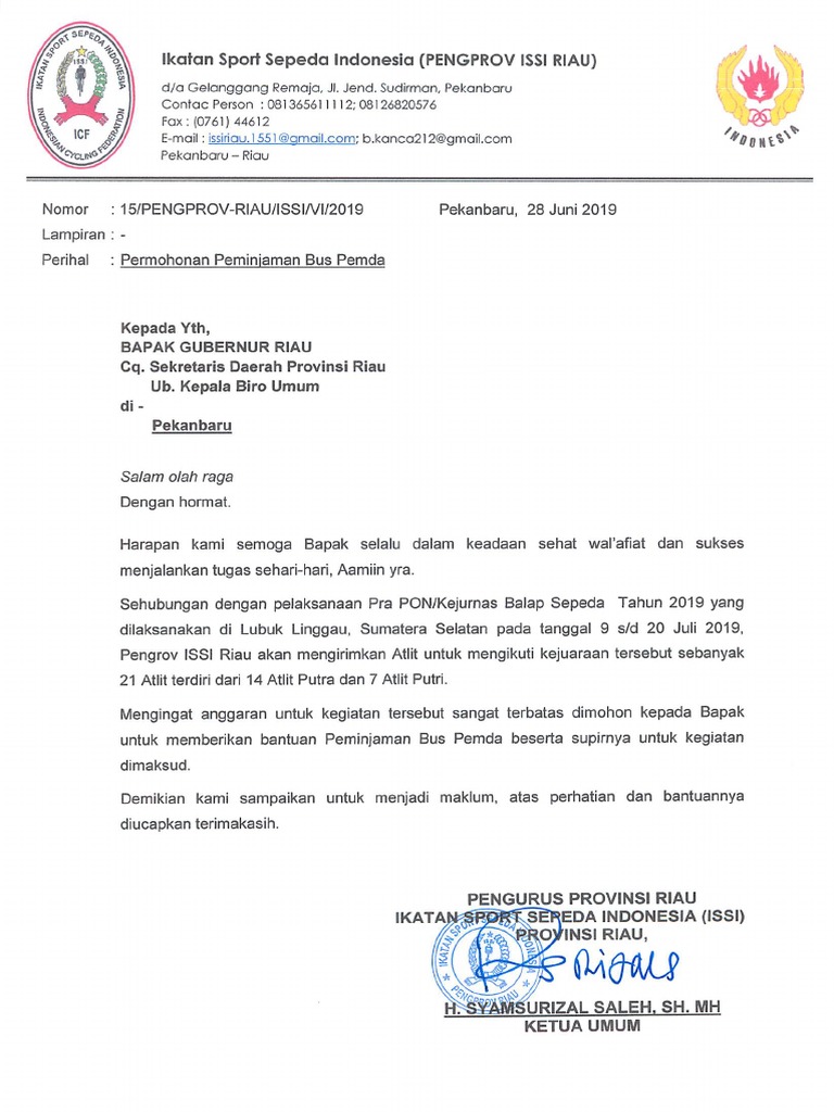 Permohonan pinjam bus pemda PDF